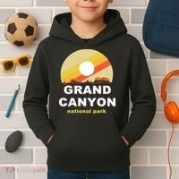 Grand Canyon National Park Retro Logo Kids Hoodie thumb 2