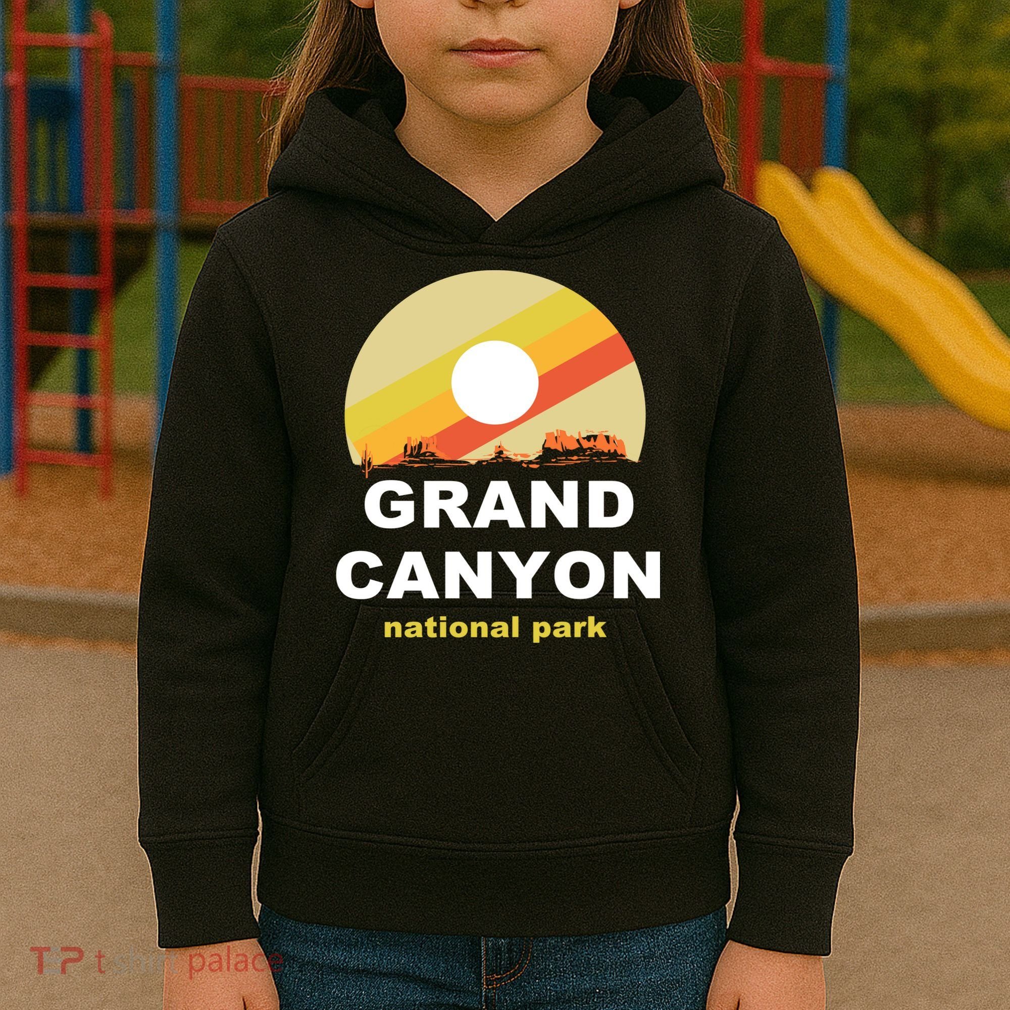 Grand Canyon National Park Retro Logo Kids Hoodie