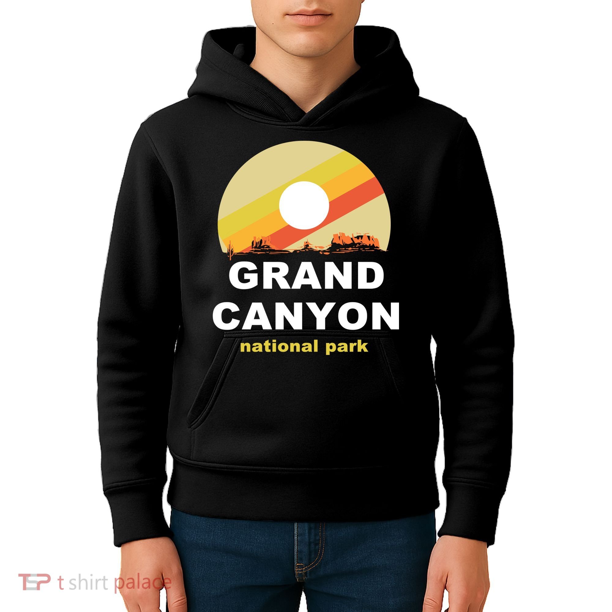 Grand Canyon National Park Retro Logo Kids Hoodie