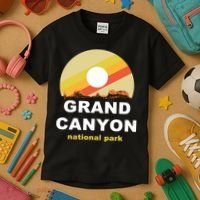 Grand Canyon National Park Retro Logo Kids T-Shirt thumb 3