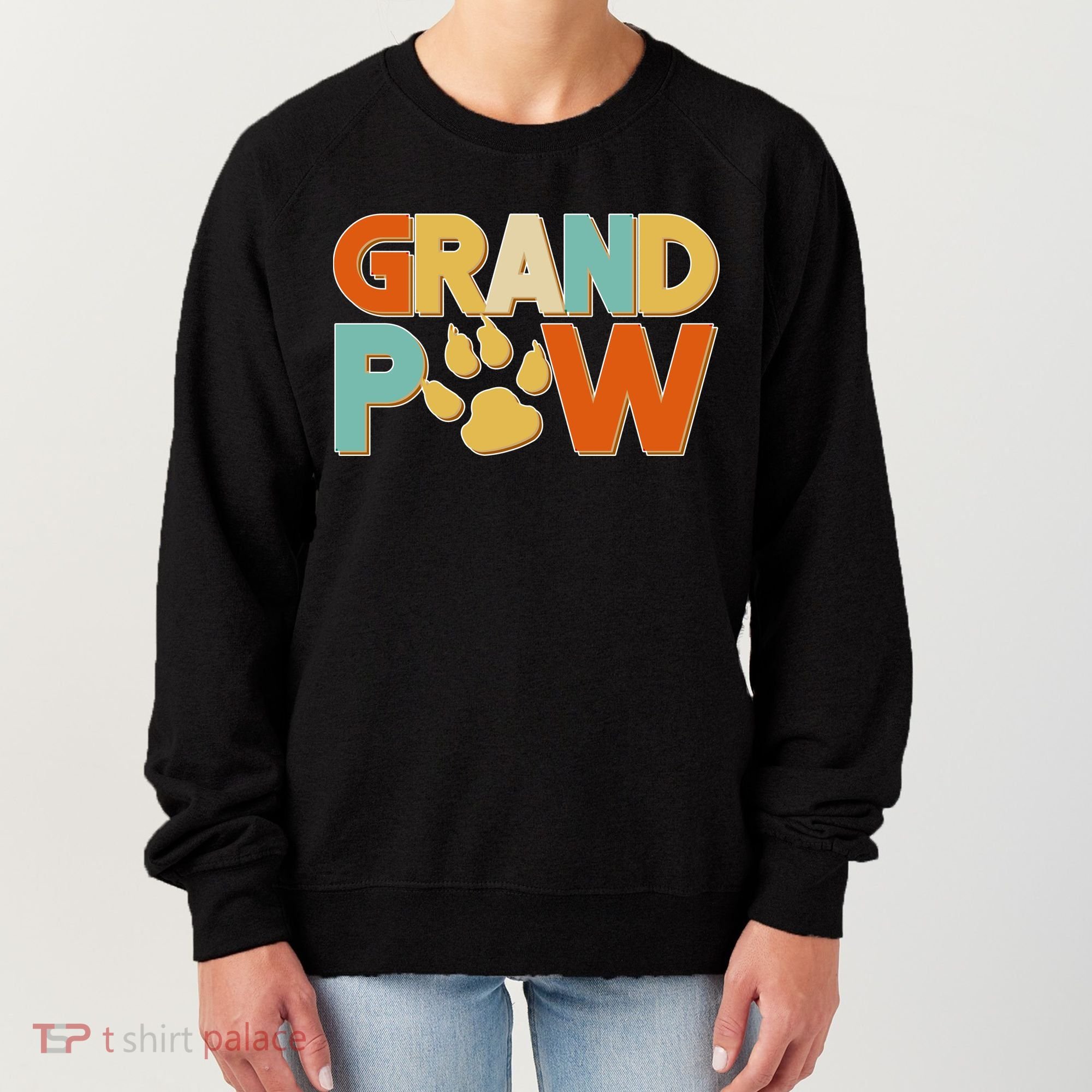 Grand Paw Funny Dog Grandpa Women's Sweatshirt