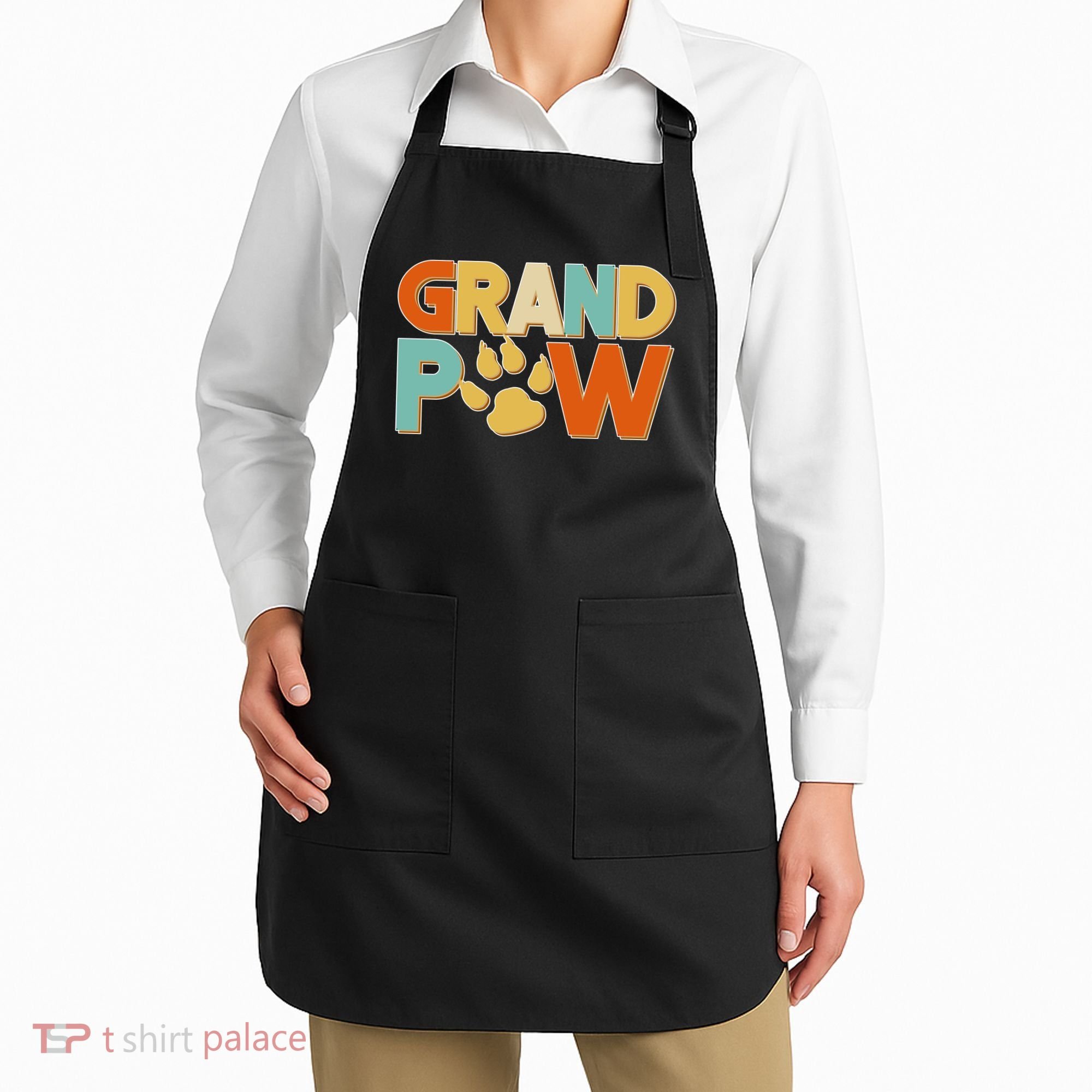 Grand Paw Funny Dog Grandpa Apron