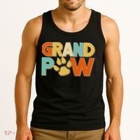 Grand Paw Funny Dog Grandpa Tank Top thumb 3