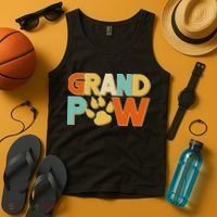 Grand Paw Funny Dog Grandpa Tank Top thumb 4