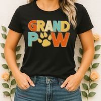 Grand Paw Funny Dog Grandpa Women's T-Shirt thumb 2