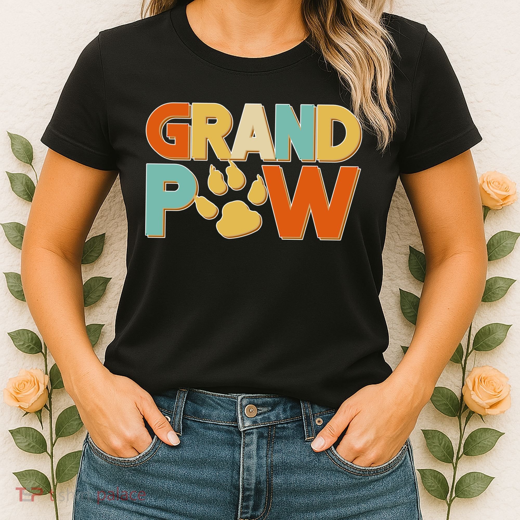 Grand Paw Funny Dog Grandpa Women's T-Shirt