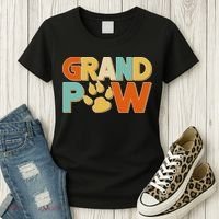 Grand Paw Funny Dog Grandpa Women's T-Shirt thumb 3