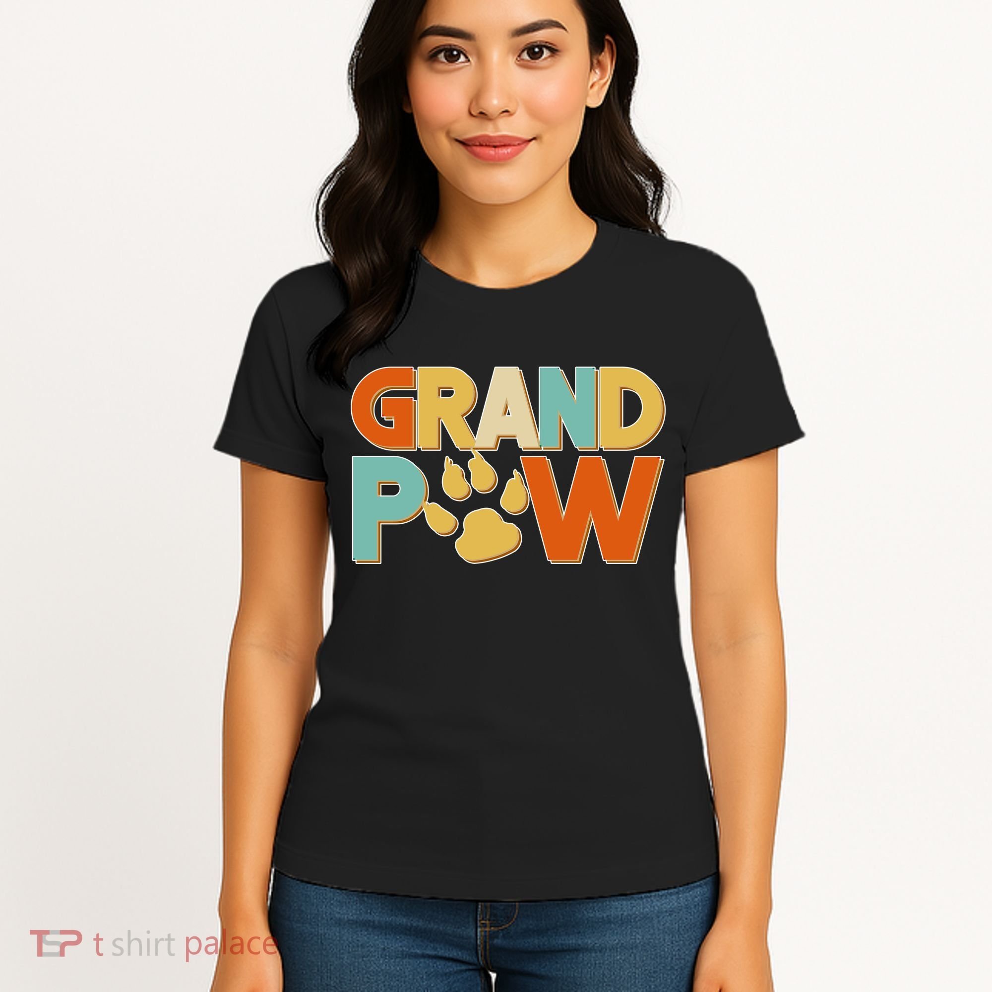 Grand Paw Funny Dog Grandpa Women's T-Shirt