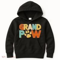 Grand Paw Funny Dog Grandpa Kids Hoodie thumb 0
