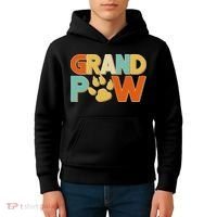Grand Paw Funny Dog Grandpa Kids Hoodie thumb 4