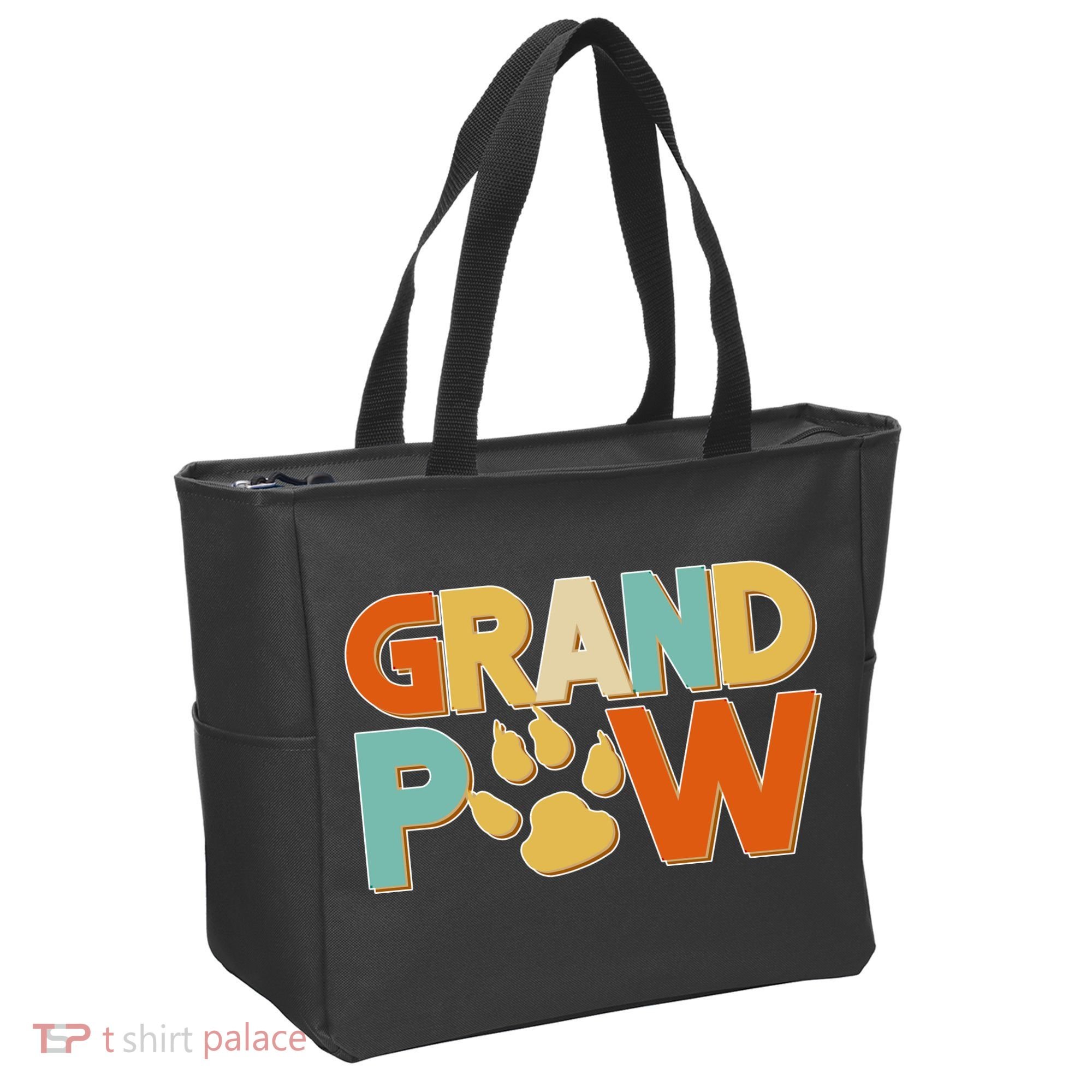 Grand Paw Funny Dog Grandpa Tote Bag