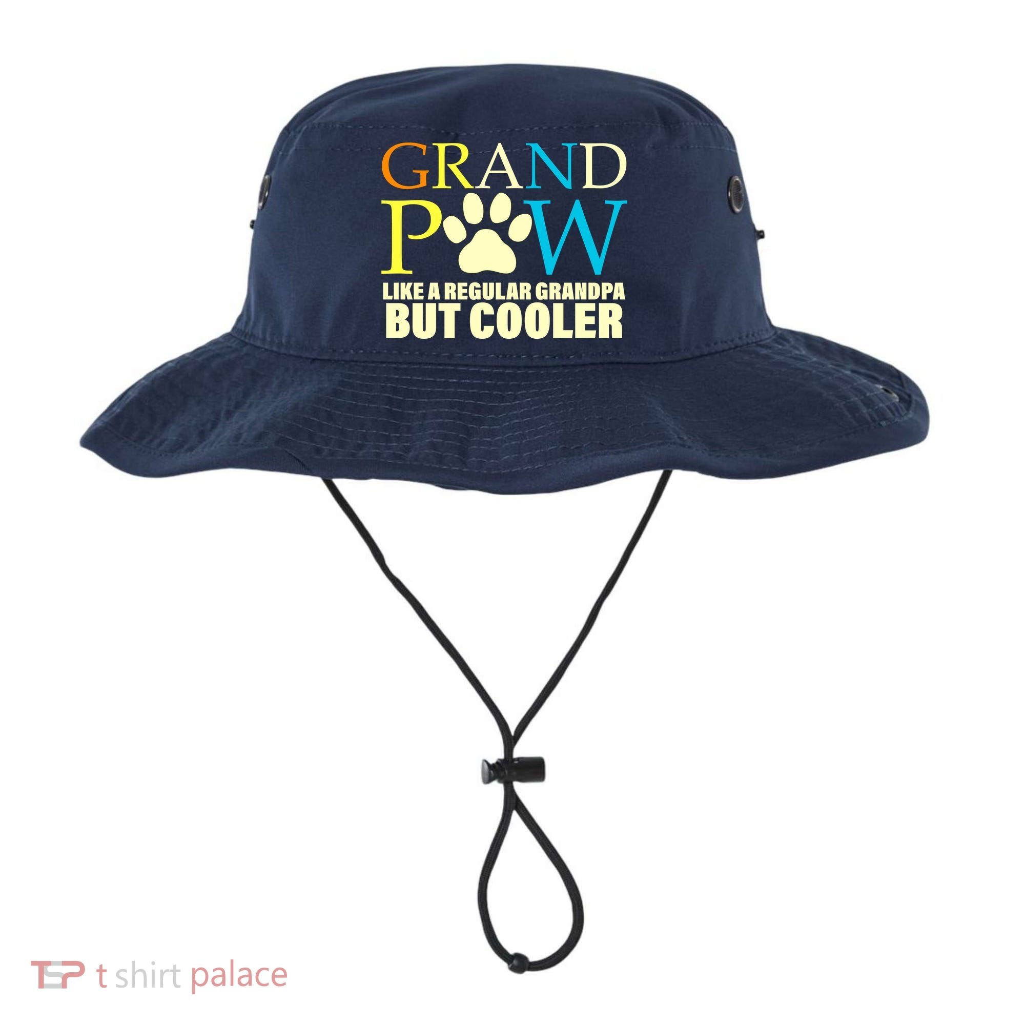 Grand Paw Like A Regular Grandpa But Cooler Bucket Hat