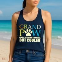 Grand Paw Like A Regular Grandpa But Cooler Women's Tank Top thumb 2