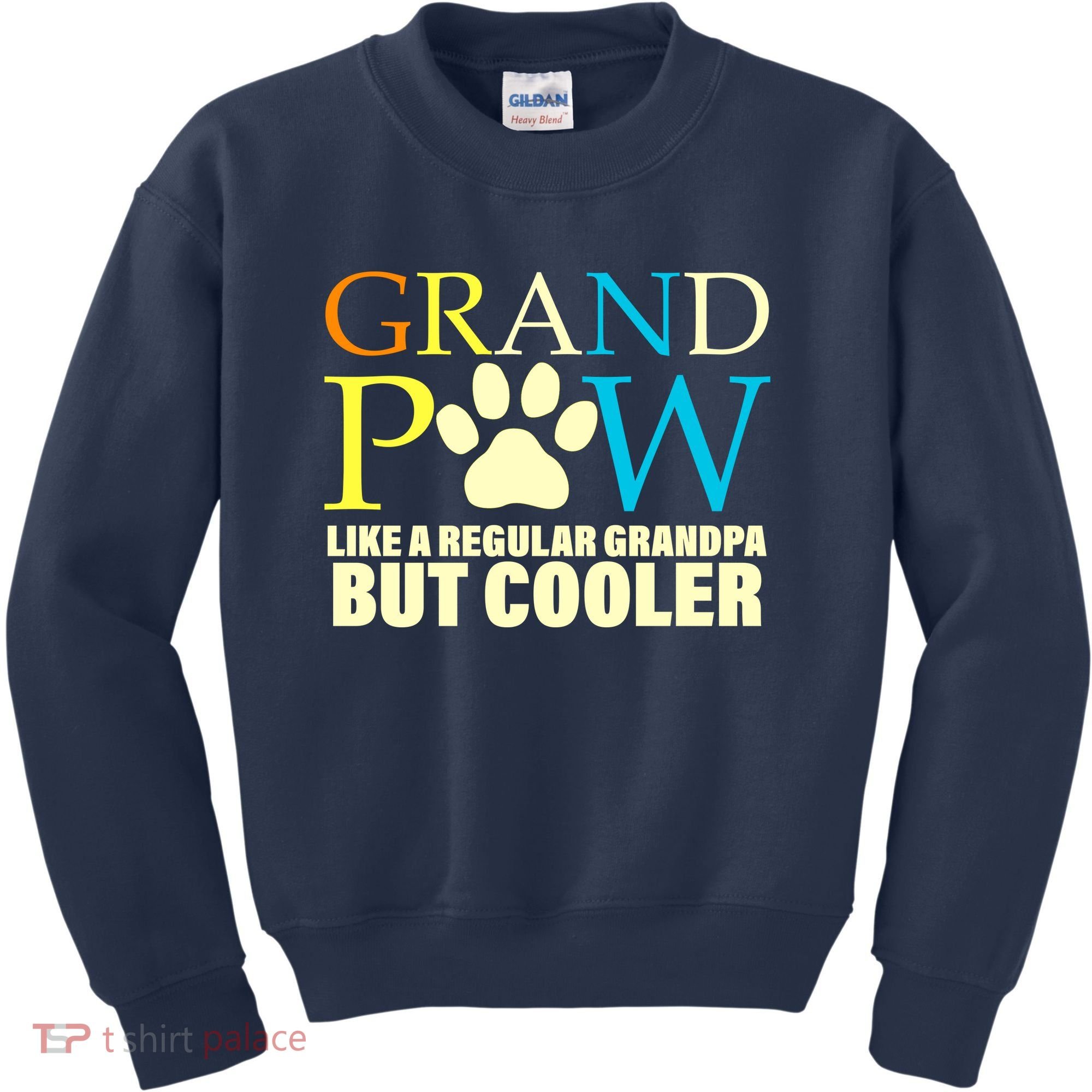 Grand Paw Like A Regular Grandpa But Cooler Kids Sweatshirt