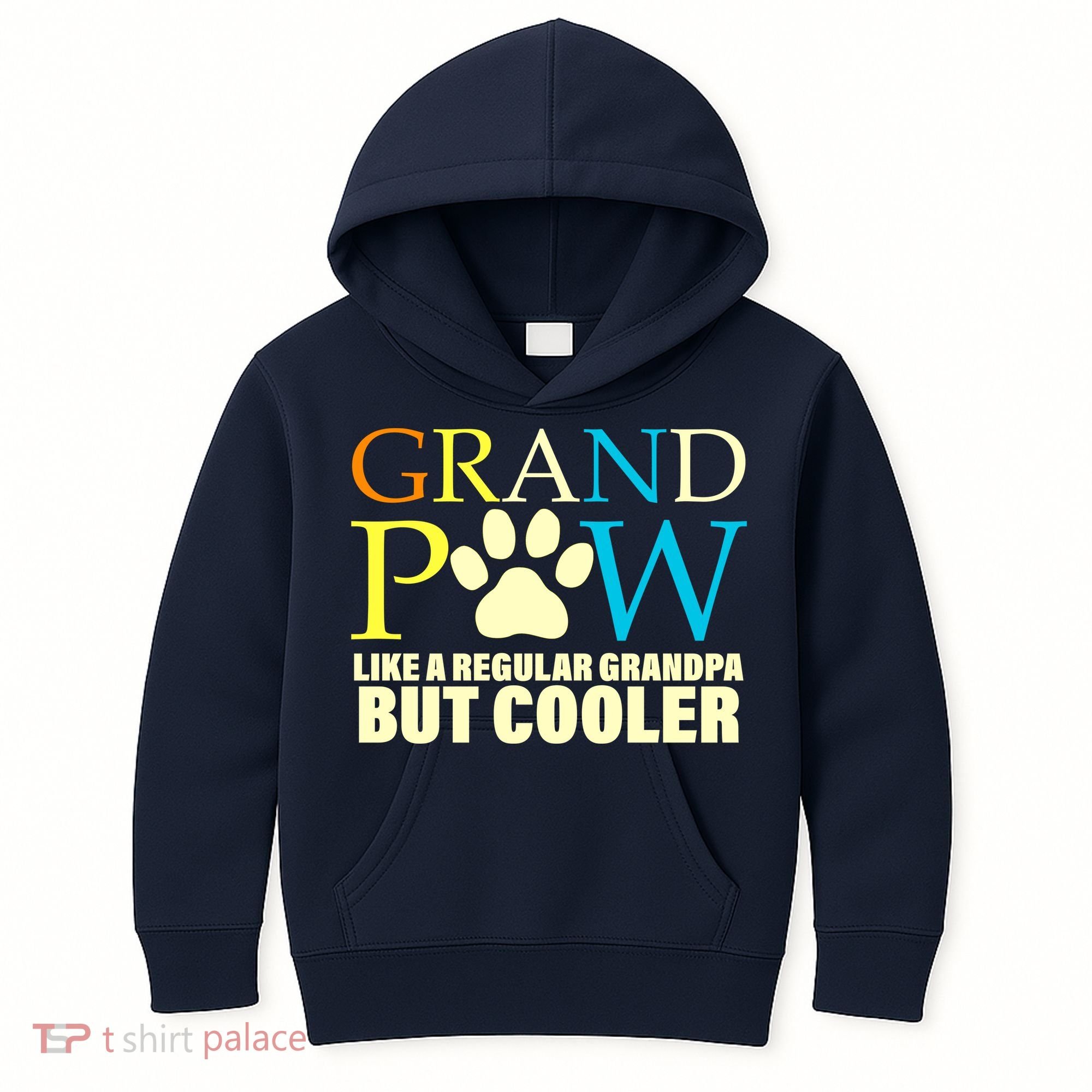 Grand Paw Like A Regular Grandpa But Cooler Kids Hoodie