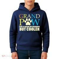 Grand Paw Like A Regular Grandpa But Cooler Kids Hoodie thumb 4