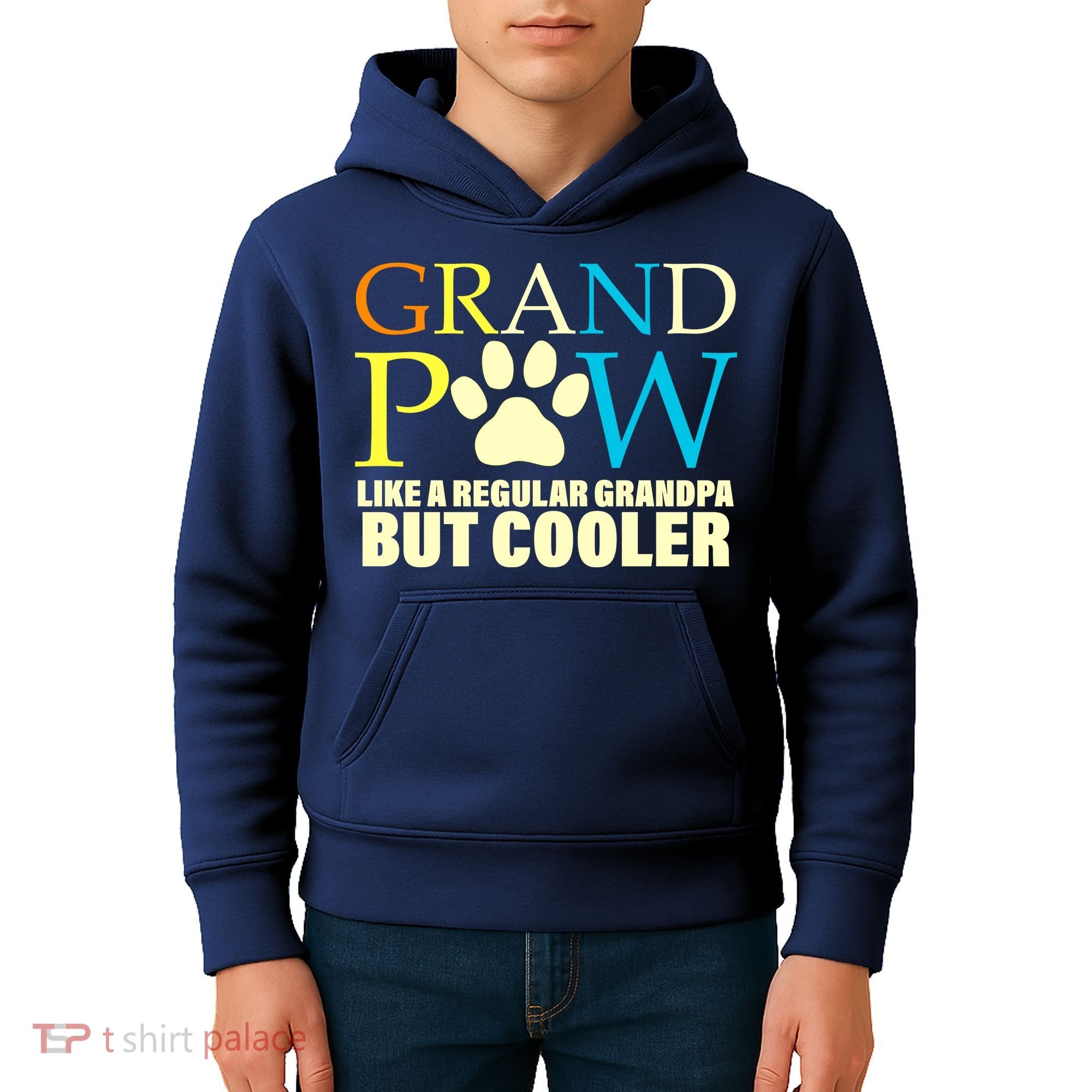 Grand Paw Like A Regular Grandpa But Cooler Kids Hoodie
