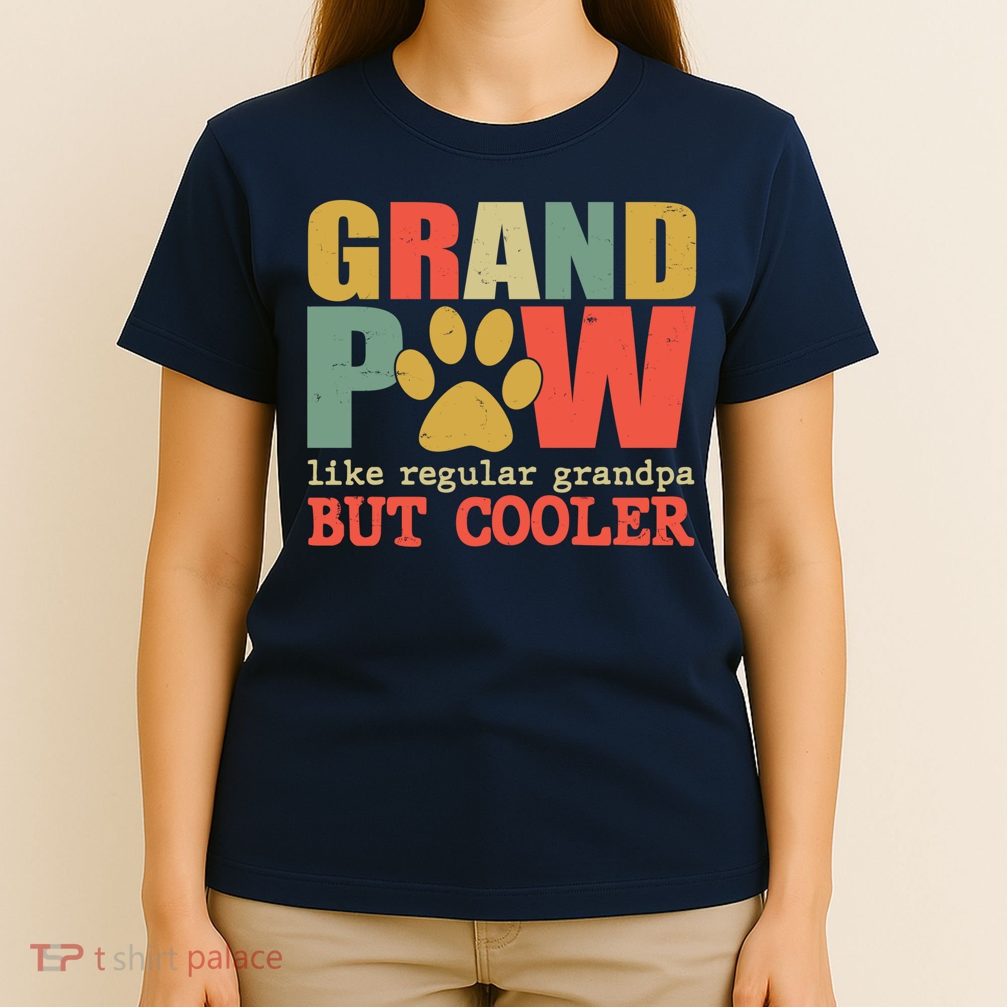 Grand Paw Like A Regular Grandpa But Cooler Vintage T-Shirt