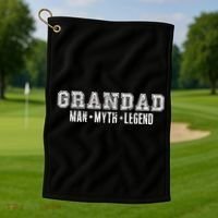 Granddad Man Myth Legend Golf Towel thumb 1