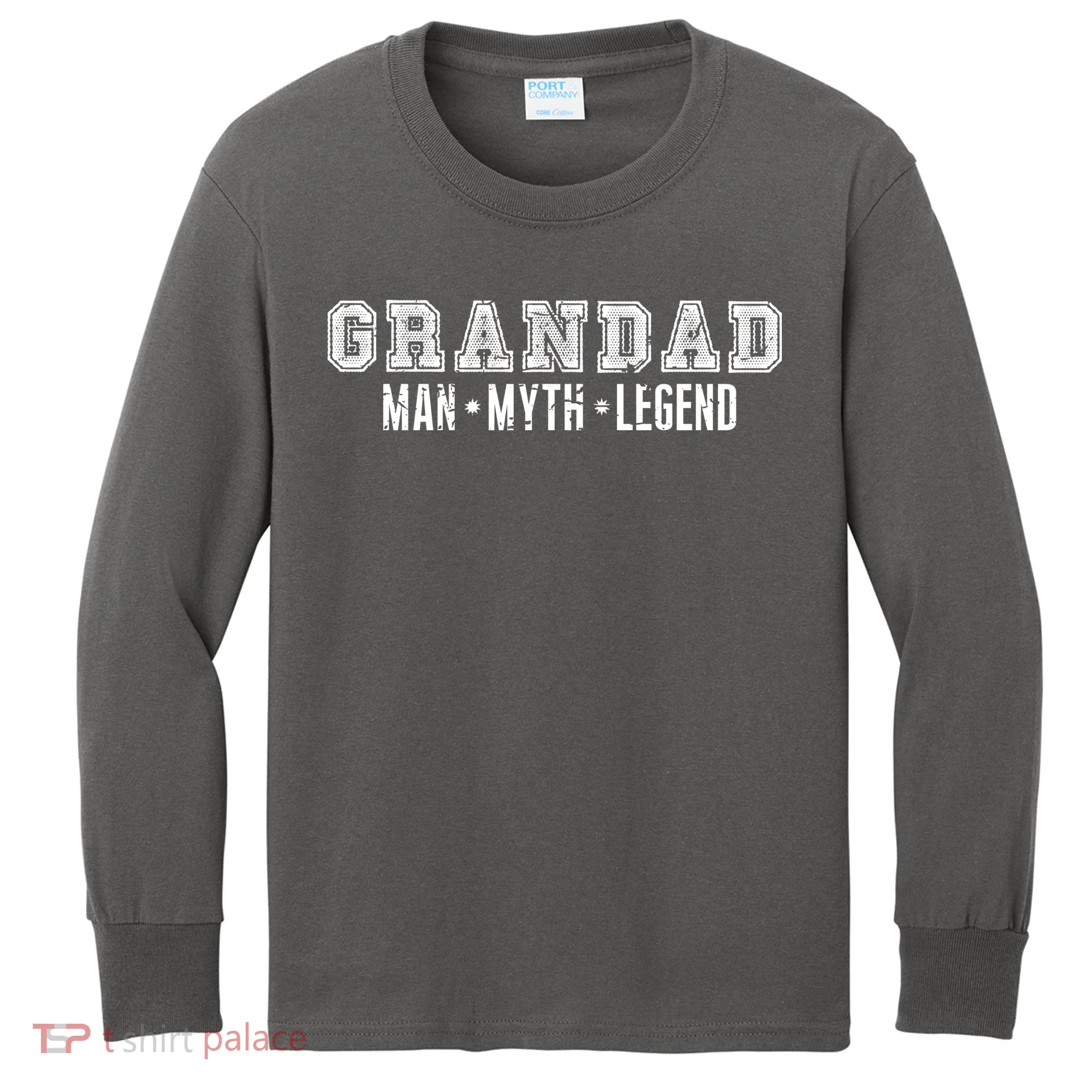 Granddad Man Myth Legend Kids Long Sleeve Shirt