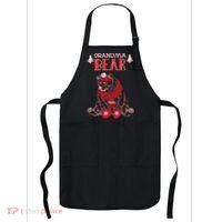 Grandma Bear Christmas Santa Family Matching Pajamas Apron thumb 0