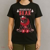 Grandma Bear Christmas Santa Family Matching Pajamas T-Shirt thumb 4