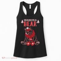 Grandma Bear Christmas Santa Family Matching Pajamas Women's Tank Top thumb 0