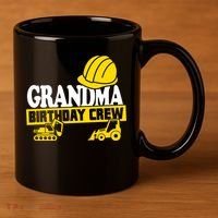 Grandma Birthday Crew Construction Party 11oz C Handle Ceramic Mug thumb 3