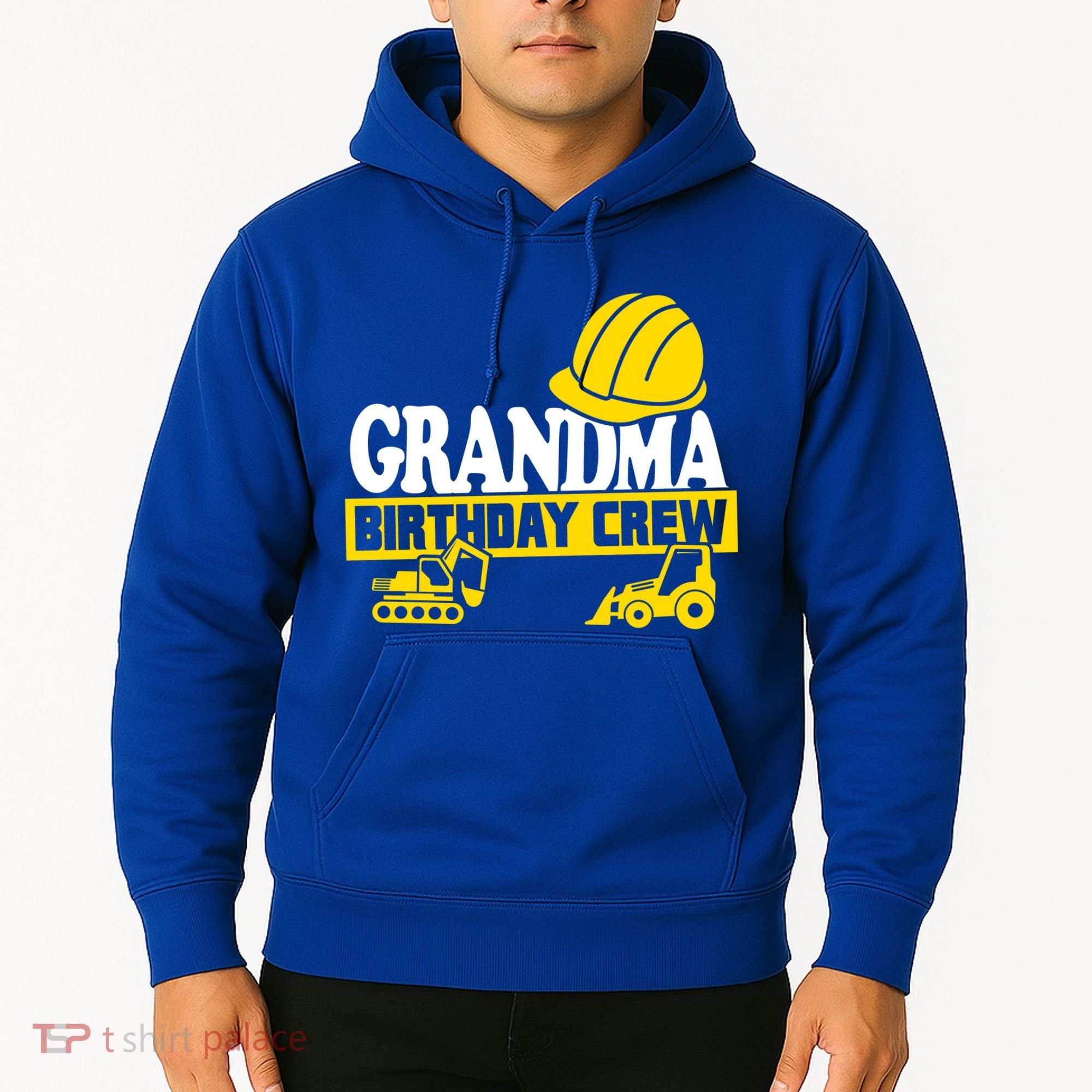 Grandma Birthday Crew Construction Party Hoodie