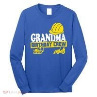 Grandma Birthday Crew Construction Party Long Sleeve Shirt thumb 0