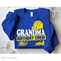 Grandma Birthday Crew Construction Party Sweatshirt thumb 2