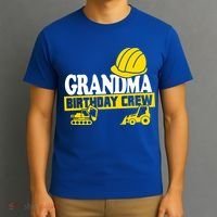 Grandma Birthday Crew Construction Party T-Shirt thumb 3