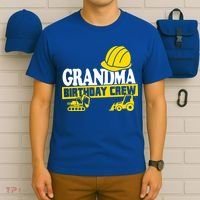 Grandma Birthday Crew Construction Party T-Shirt thumb 6