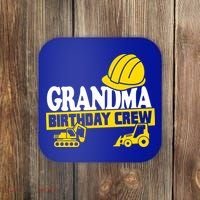 Grandma Birthday Crew Construction Party Coaster thumb 0