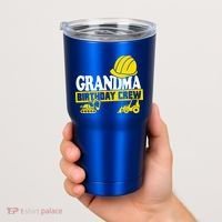 Grandma Birthday Crew Construction Party Tumbler thumb 2