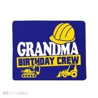 Grandma Birthday Crew Construction Party Mousepad thumb 0
