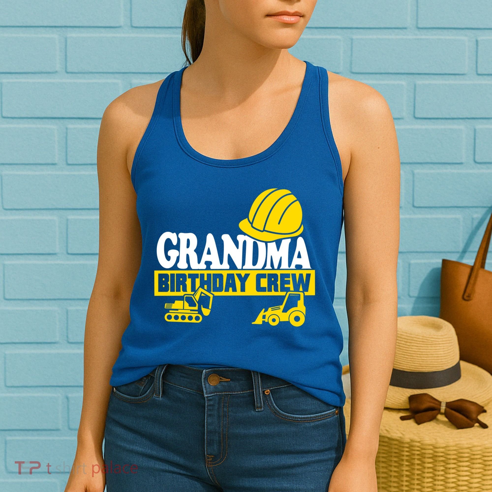 Grandma Birthday Crew Construction Party Women's Tank Top