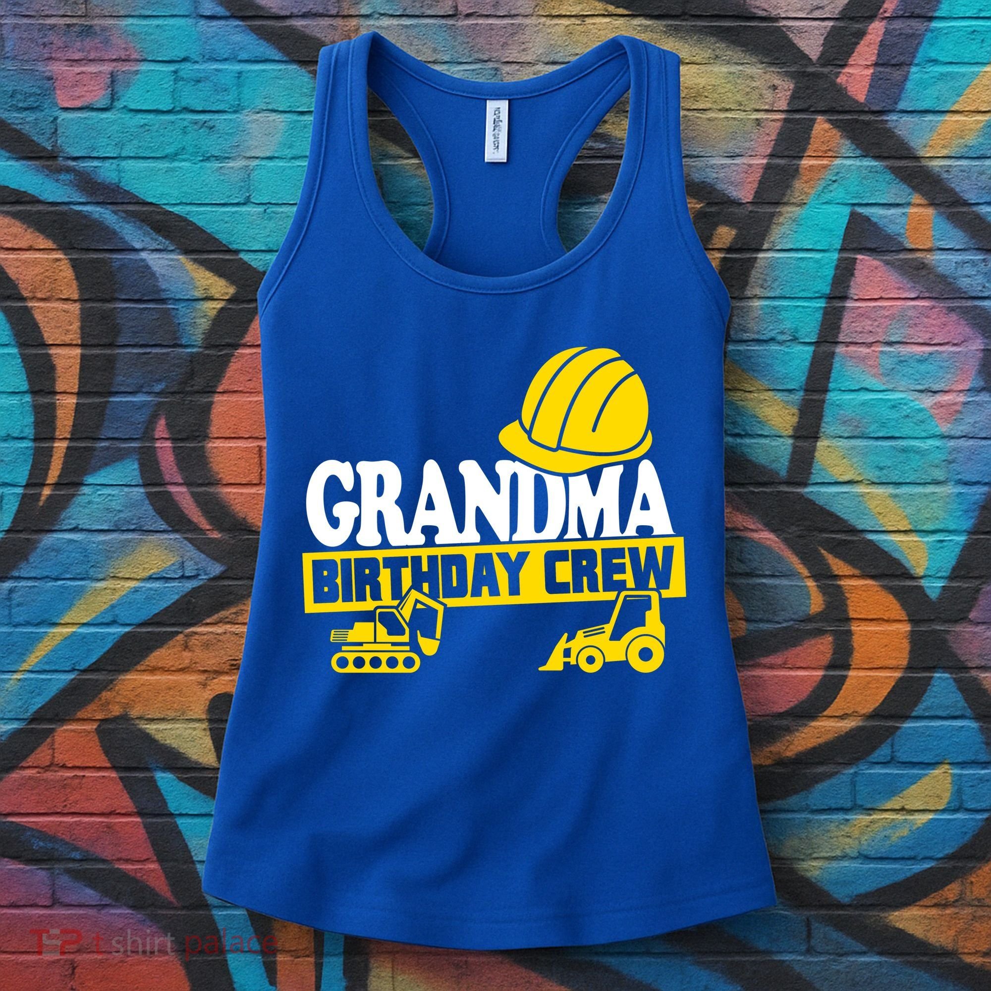 Grandma Birthday Crew Construction Party Women's Tank Top