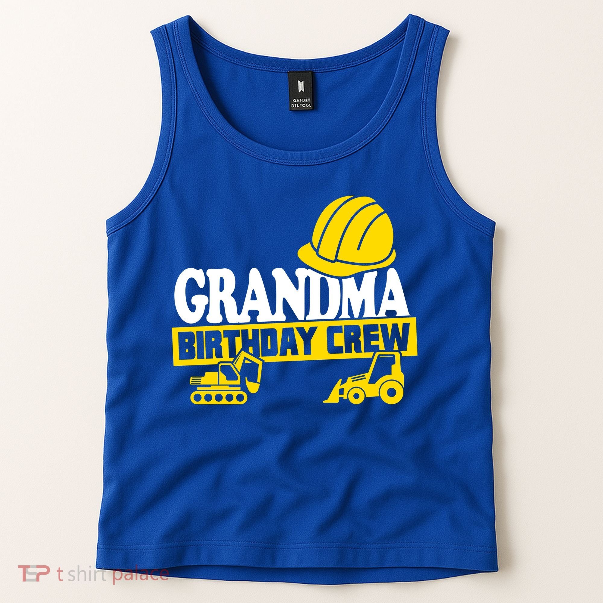 Grandma Birthday Crew Construction Party Tank Top