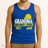 Grandma Birthday Crew Construction Party Tank Top thumb 3