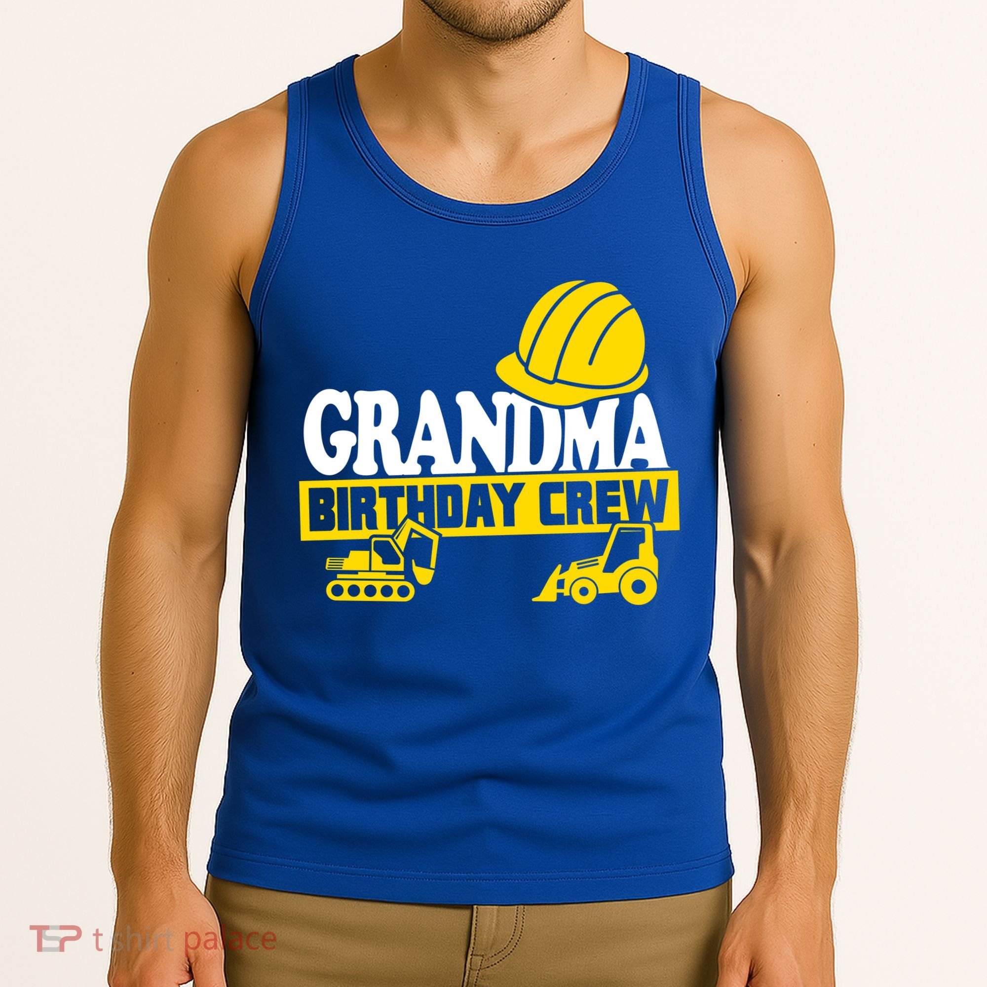 Grandma Birthday Crew Construction Party Tank Top