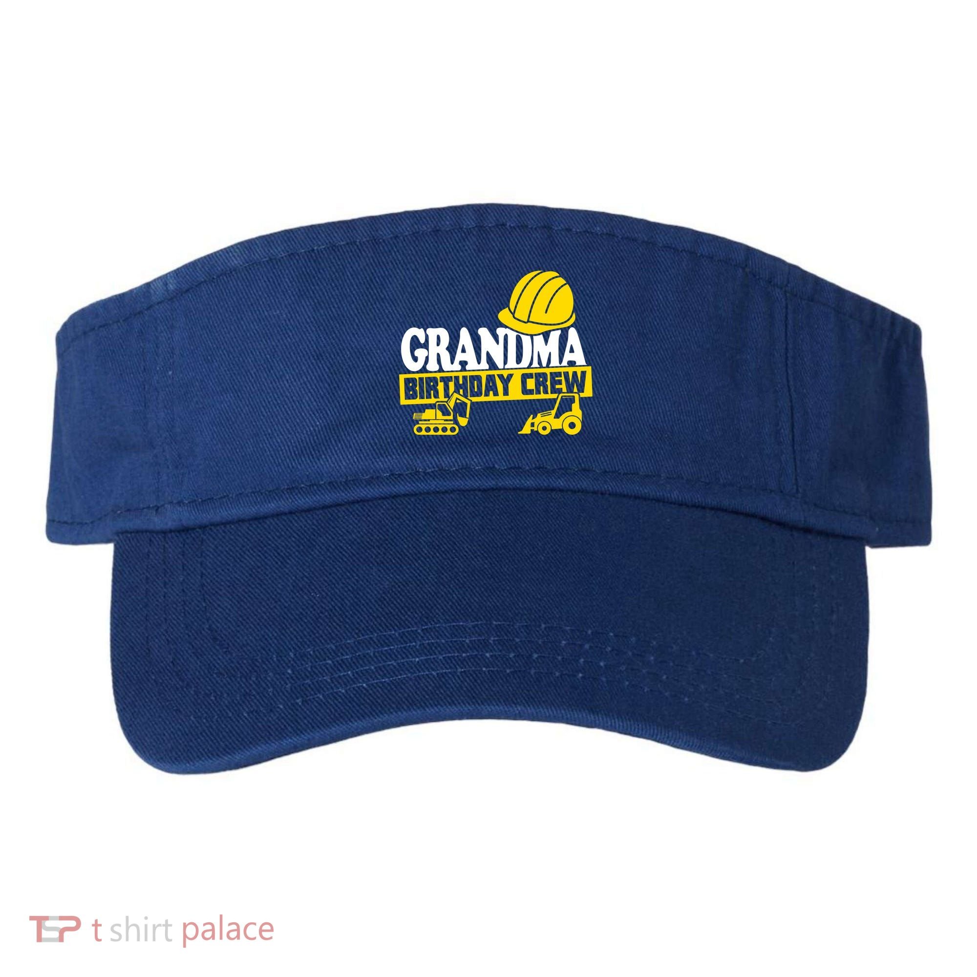 Grandma Birthday Crew Construction Party Visor
