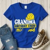 Grandma Birthday Crew Construction Party Women's T-Shirt thumb 3