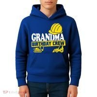 Grandma Birthday Crew Construction Party Kids Hoodie thumb 4