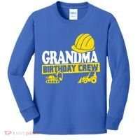 Grandma Birthday Crew Construction Party Kids Long Sleeve Shirt thumb 0