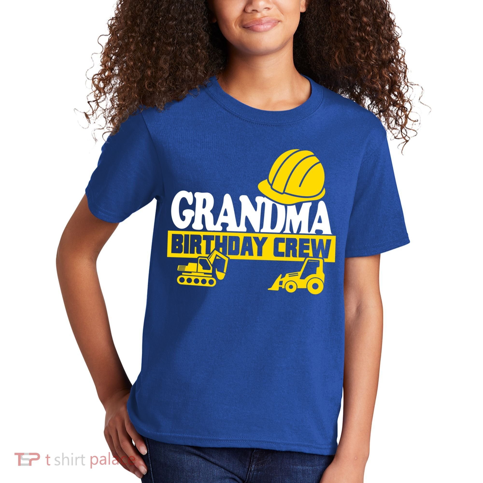 Grandma Birthday Crew Construction Party Kids T-Shirt