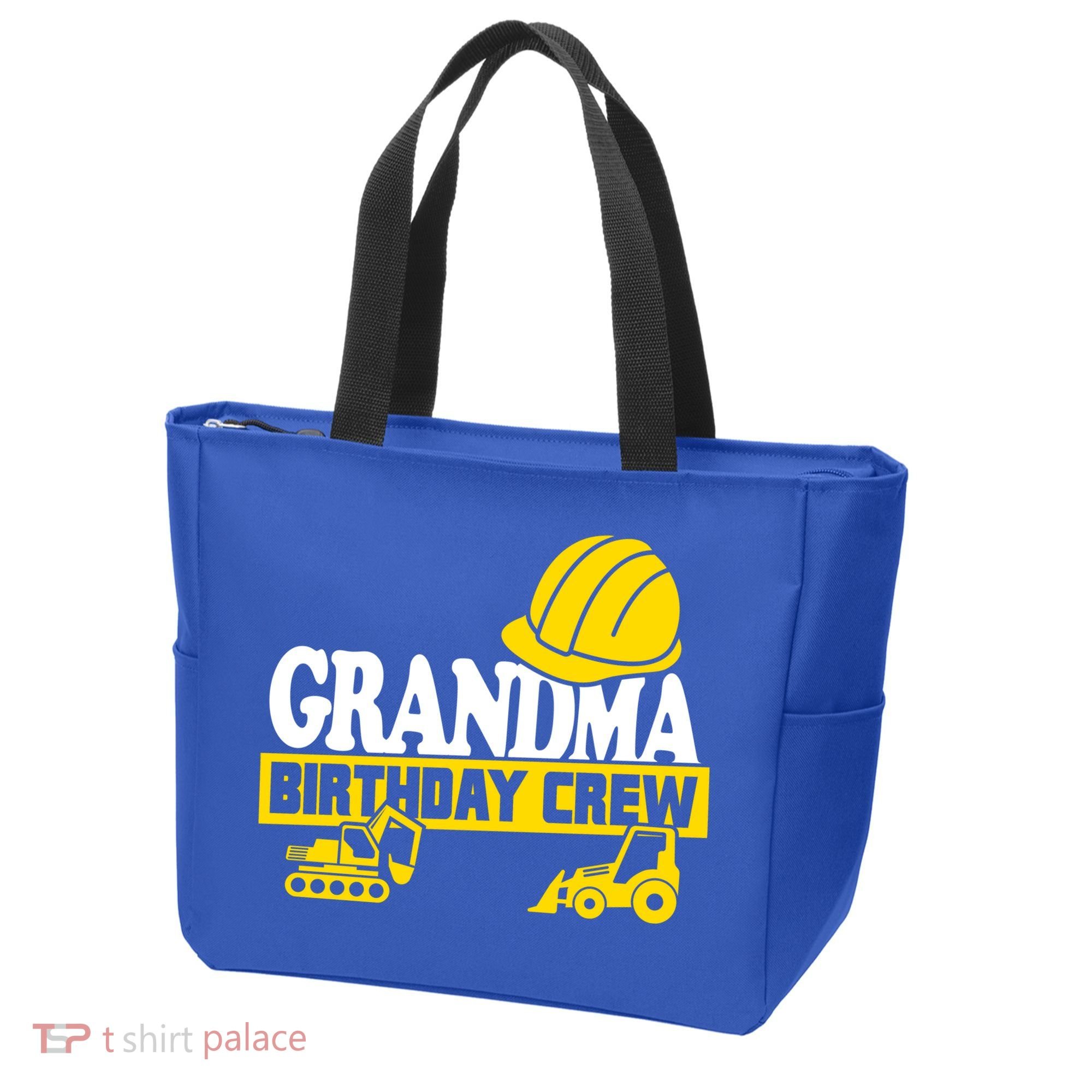Grandma Birthday Crew Construction Party Tote Bag