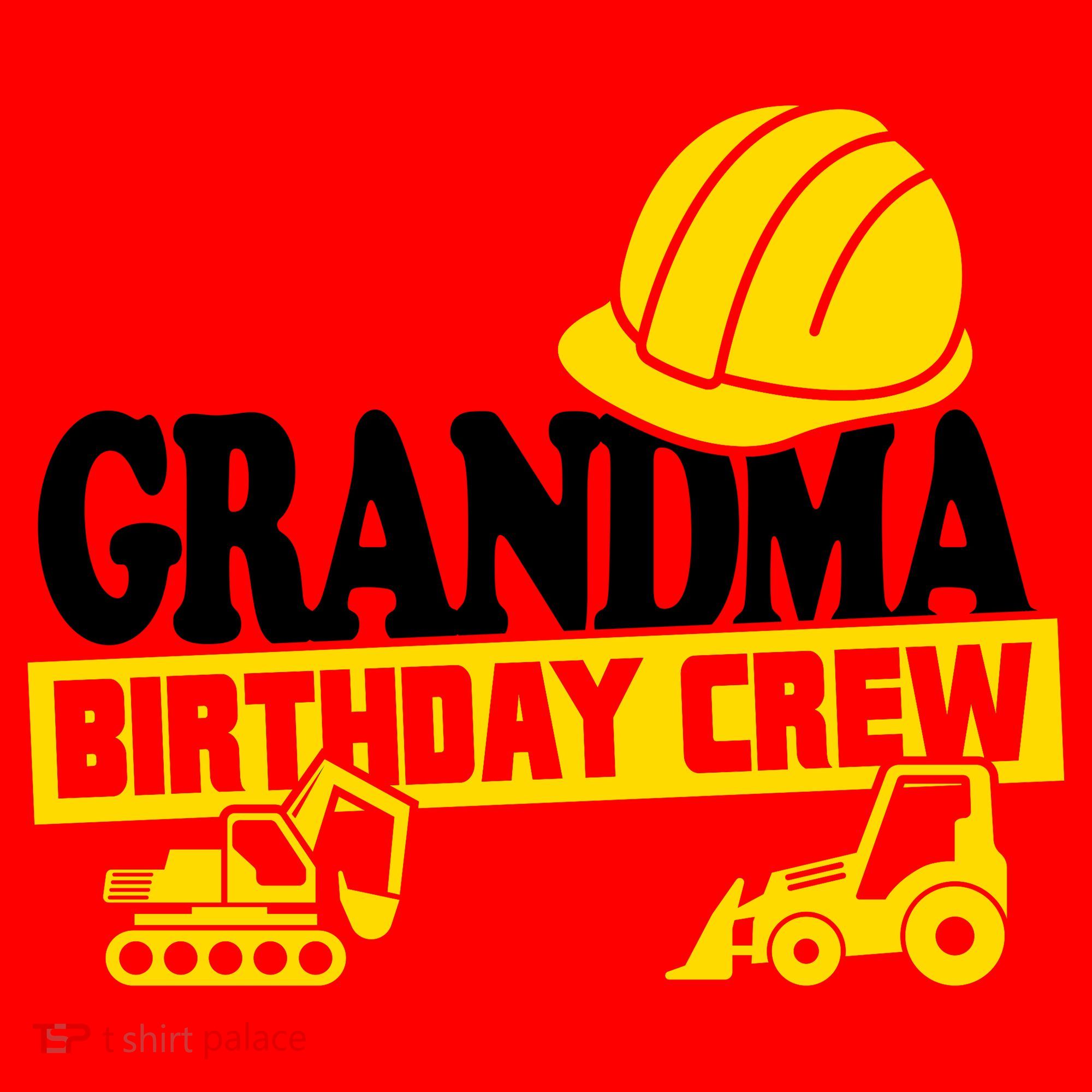 Grandma Birthday Crew Construction Party Santa Hat