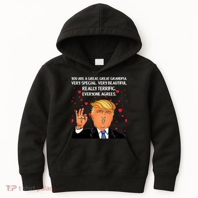 Grandma For Donald Trump Kids Hoodie