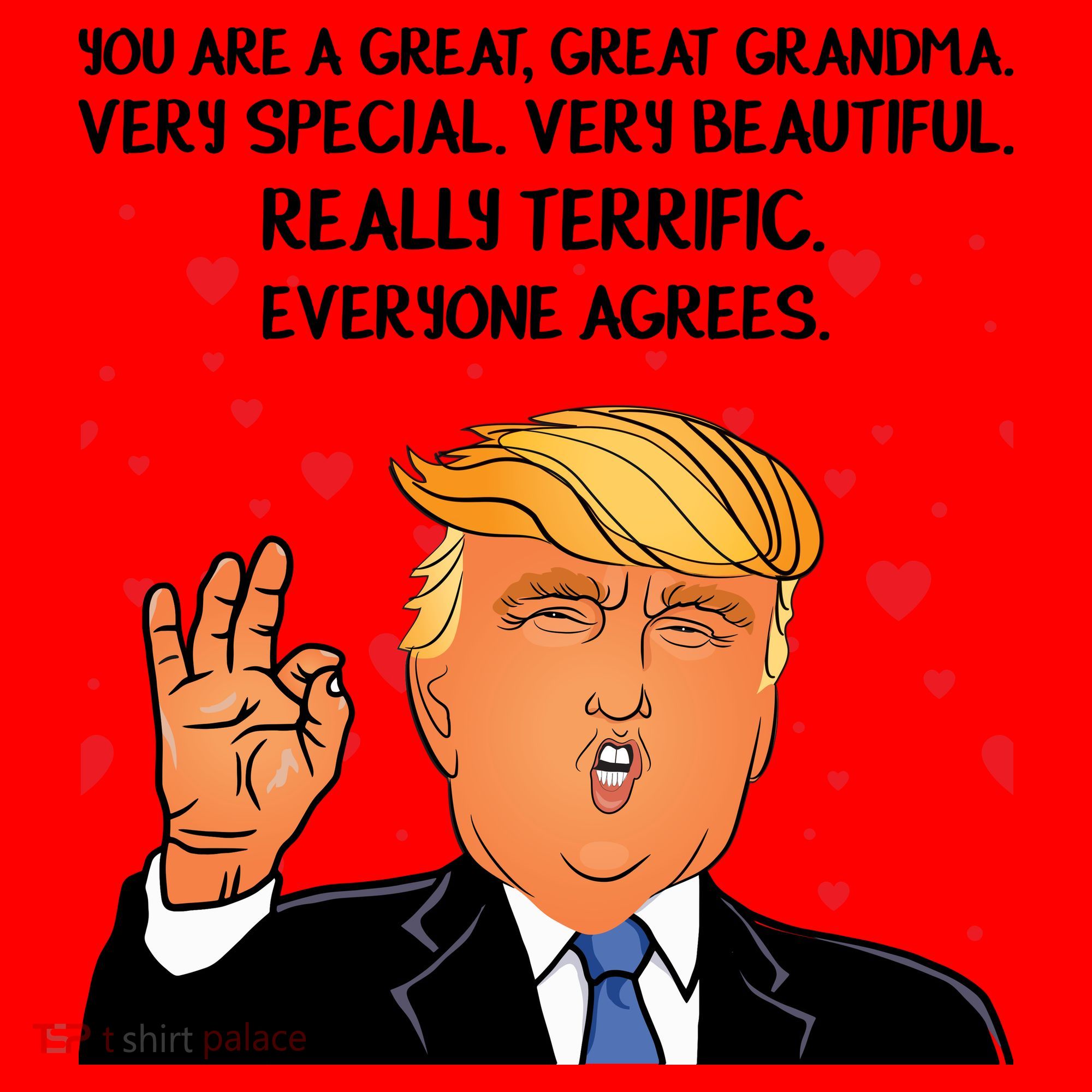 Grandma For Donald Trump Santa Hat